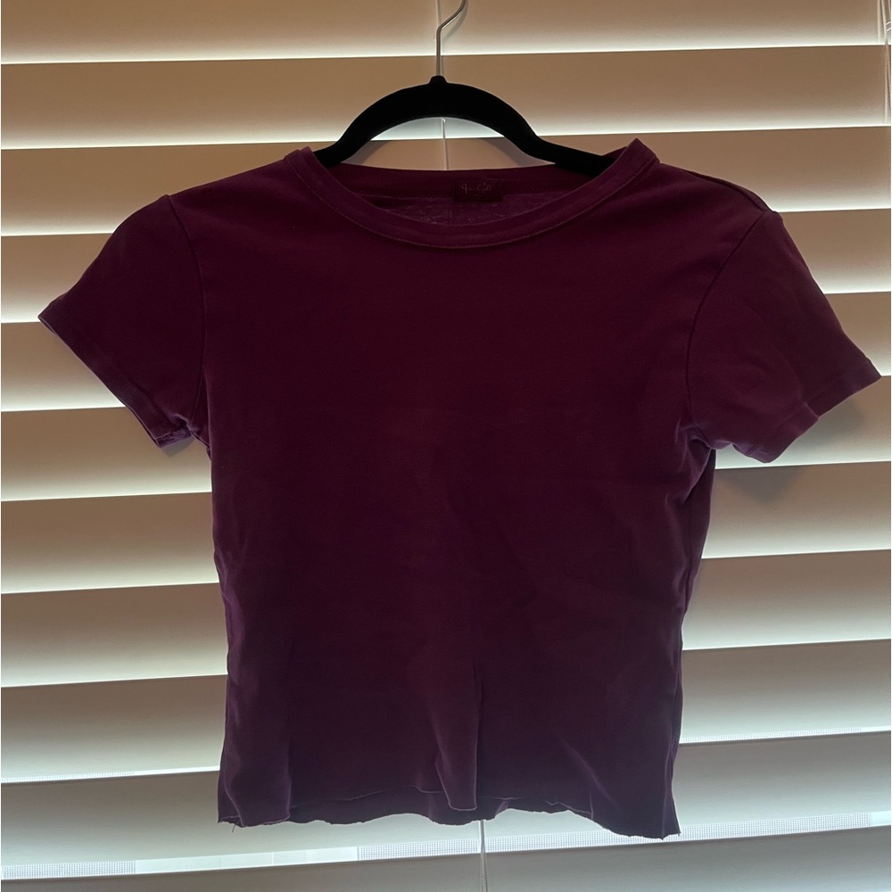 brandy Melville dark purple baby tee xs!